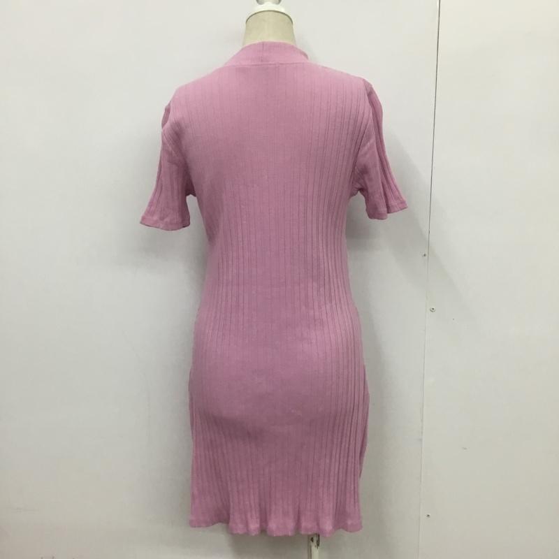 ザラ ZARA ワンピース ミニスカート ニットワンピース S 無地 桃 / ピンク /  レディース USED 古着 中古 10088814