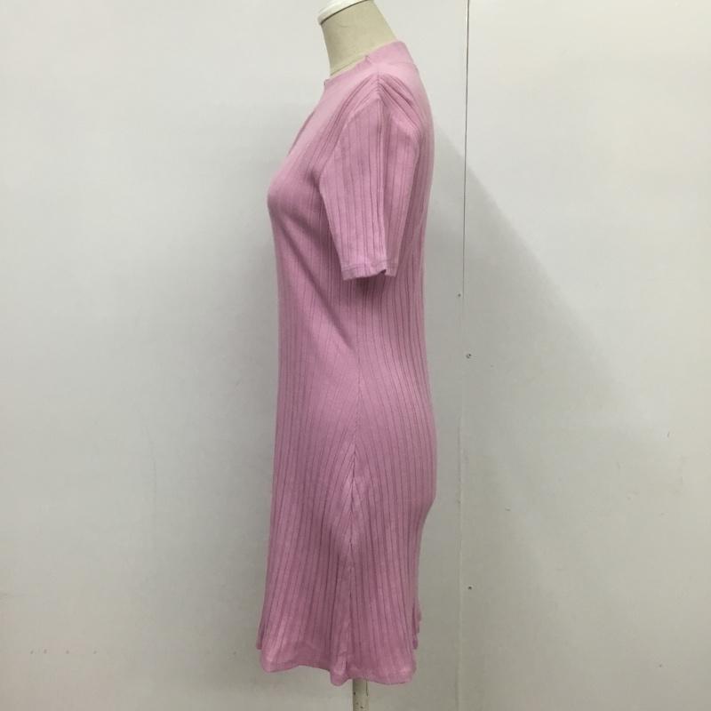 ザラ ZARA ワンピース ミニスカート ニットワンピース S 無地 桃 / ピンク /  レディース USED 古着 中古 10088814