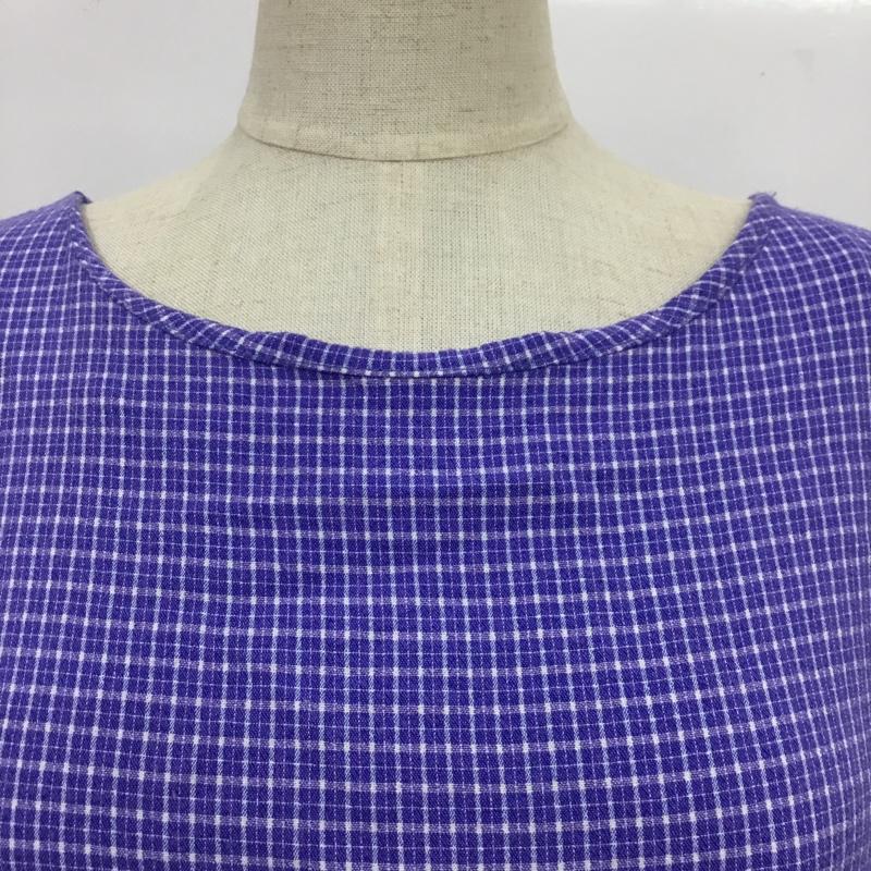 メルロー merlot ワンピース ロングスカート チェック 青 / ブルー /  レディース USED 古着 中古 10088842