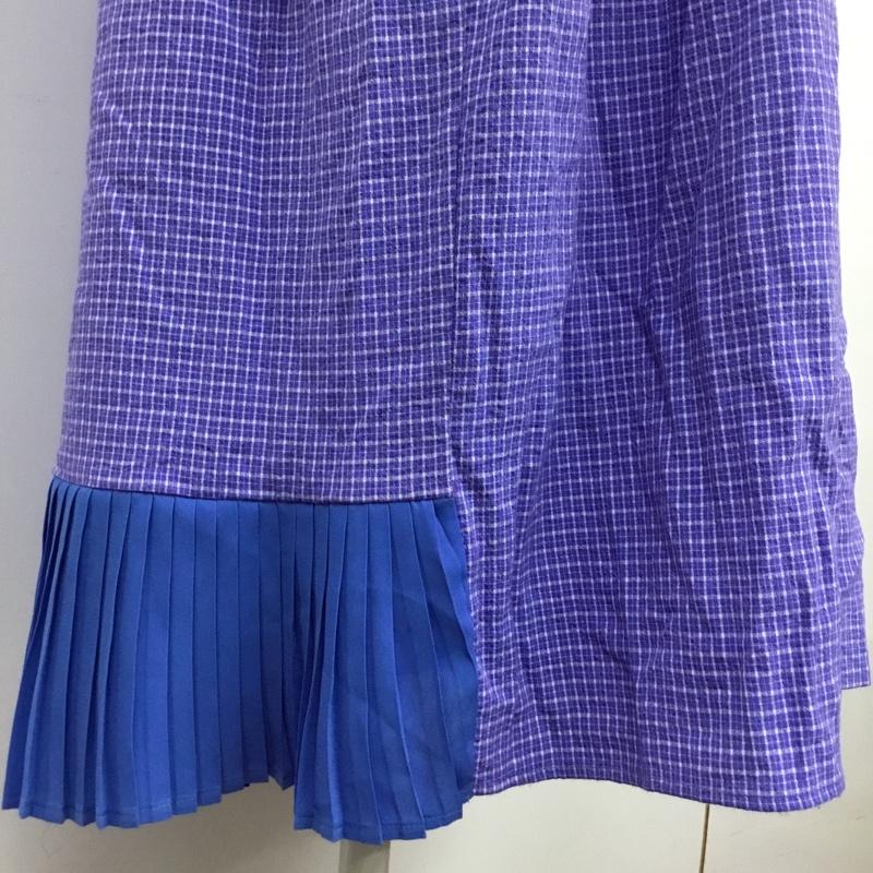 メルロー merlot ワンピース ロングスカート チェック 青 / ブルー /  レディース USED 古着 中古 10088842
