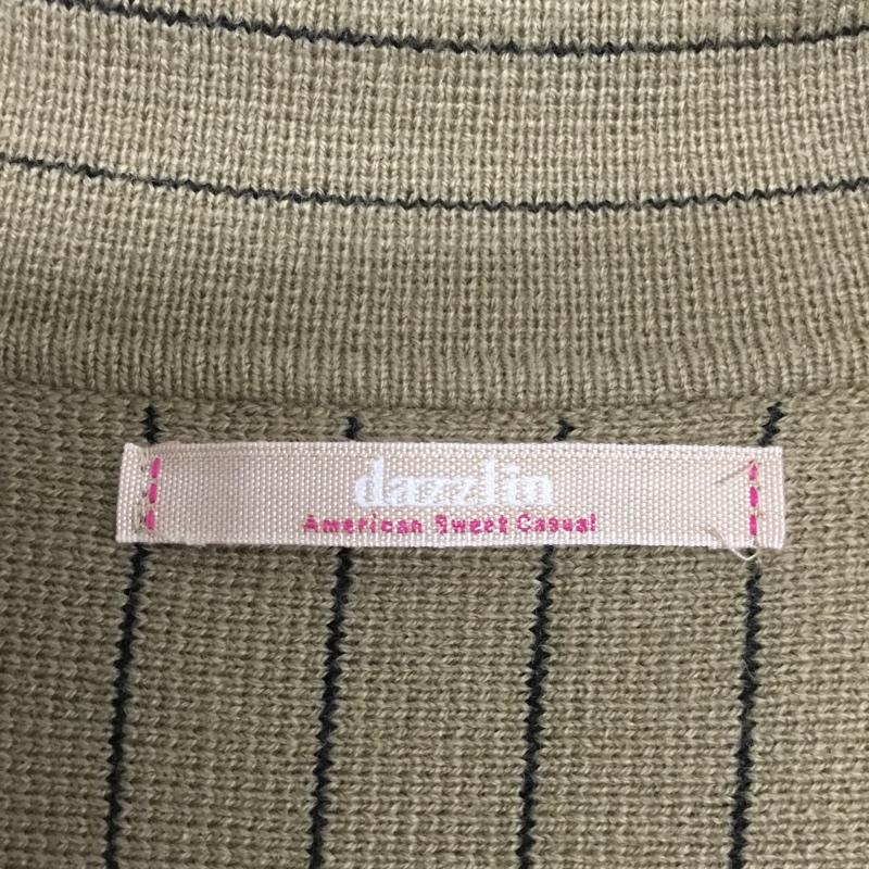 ダズリン dazzlin コート コート一般 021430100901 ダブルニットコート FREE ストライプ 茶 / ブラウン /  レディース USED 古着 中古 10088888