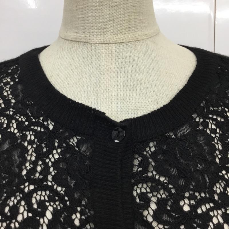 ザラ ZARA カーディガン 長袖 L 無地 黒 / ブラック /  レディース USED 古着 中古 10088900