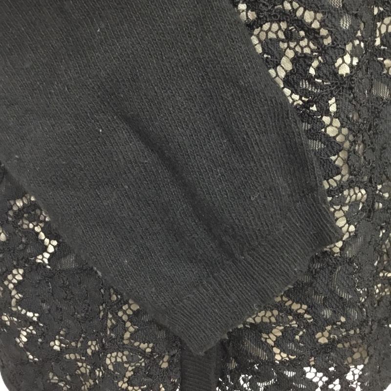ザラ ZARA カーディガン 長袖 L 無地 黒 / ブラック /  レディース USED 古着 中古 10088900
