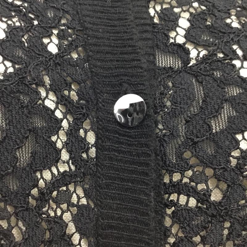 ザラ ZARA カーディガン 長袖 L 無地 黒 / ブラック /  レディース USED 古着 中古 10088900