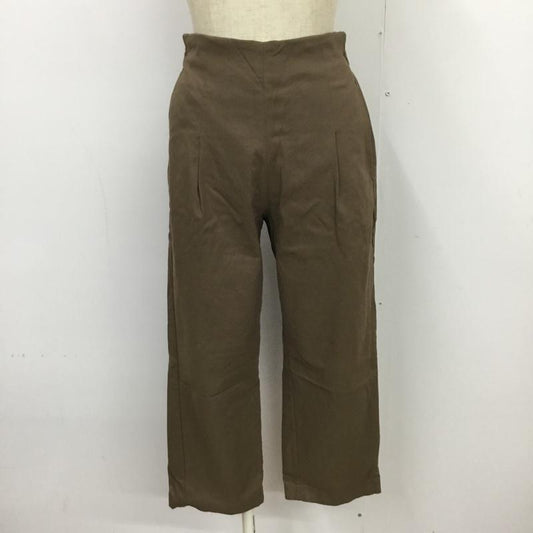 センスオブプレイスバイアーバンリサーチ SENSE OF PLACE by URBAN RESEARCH パンツ スラックス AA97-24C115 ストレッチワイドクロップドパンツ S 無地 茶 / ブラウン /  レディース USED 古着 中古 10088912