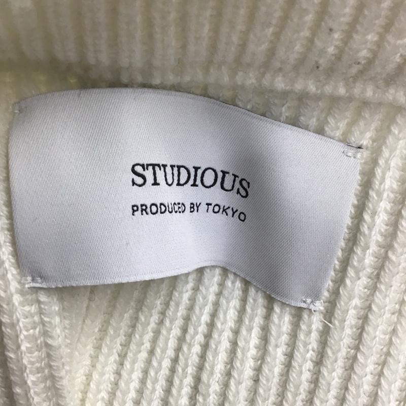 ステュディオス STUDIOUS ニット、セーター 長袖 108433001 リブニット 2 無地 白 / ホワイト /  メンズ USED 古着 中古 10088944