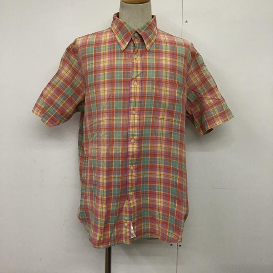 ペンドルトン PENDLETON シャツ、ブラウス 半袖 ボタンダウン L チェック 赤 / レッド / X 桃 / ピンク / X 黄 / イエロー / X 水色 / ライトブルー /  メンズ USED 古着 中古 10088948