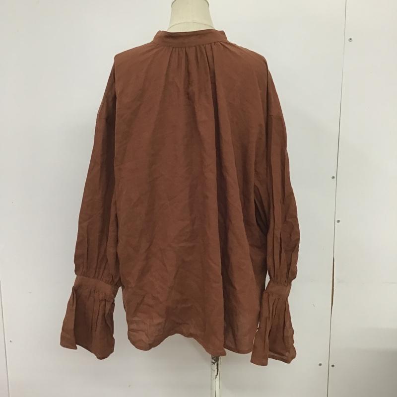 スライ SLY カットソー 長袖 030DSM30-4570 STAND GATHER トップス FREE 無地 茶 / ブラウン /  レディース USED 古着 中古 10088955