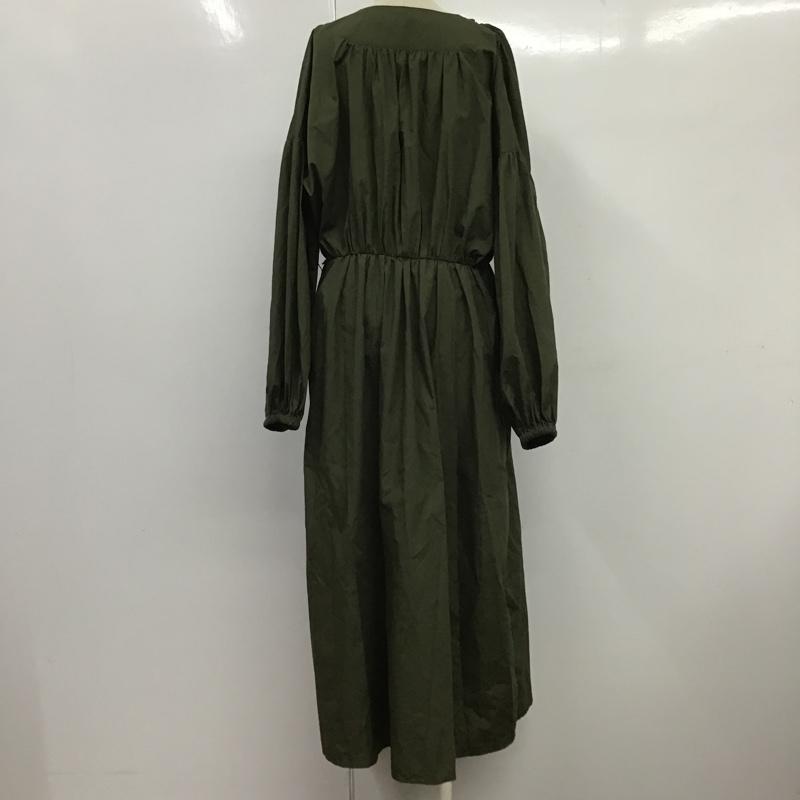 マウジー MOUSSY ワンピース ロングスカート 010AAT30-7720 CACHE COEUR SASH BELTED DRESS　2WAY FREE 無地 カーキ / カーキ /  レディース USED 古着 中古 10088957