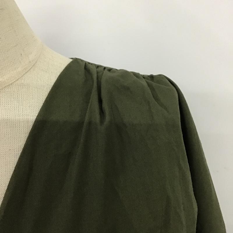 マウジー MOUSSY ワンピース ロングスカート 010AAT30-7720 CACHE COEUR SASH BELTED DRESS　2WAY FREE 無地 カーキ / カーキ /  レディース USED 古着 中古 10088957
