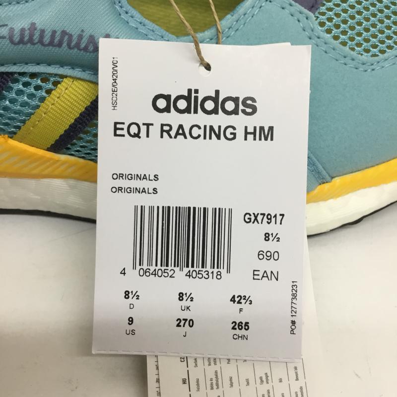 アディダス adidas スニーカー スニーカー EQT RACING HM HUMAN MADE EQT レーシング ヒューマンメイド GX7917 27.0cm ロゴ、文字 水色 / ライトブルー /  メンズ USED 古着 中古 10088960