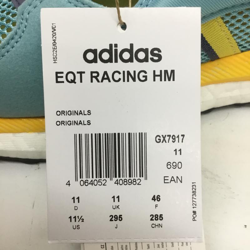 アディダス adidas スニーカー スニーカー EQT RACING HM HUMAN MADE EQT レーシング ヒューマンメイド GX7917 29.5cm ロゴ、文字 水色 / ライトブルー /  メンズ USED 古着 中古 10088962