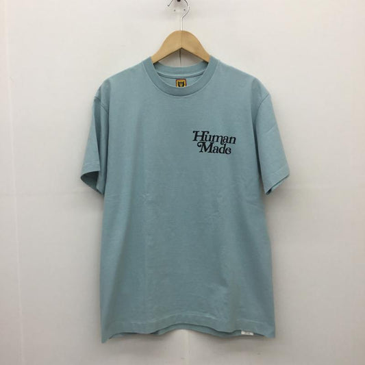 ヒューマンメード HUMAN MADE Tシャツ 半袖 Girls Don't Cry ガールズドントクライ VERDY M ロゴ、文字 水色 / ライトブルー / X 黒 / ブラック /  メンズ USED 古着 中古 10089010