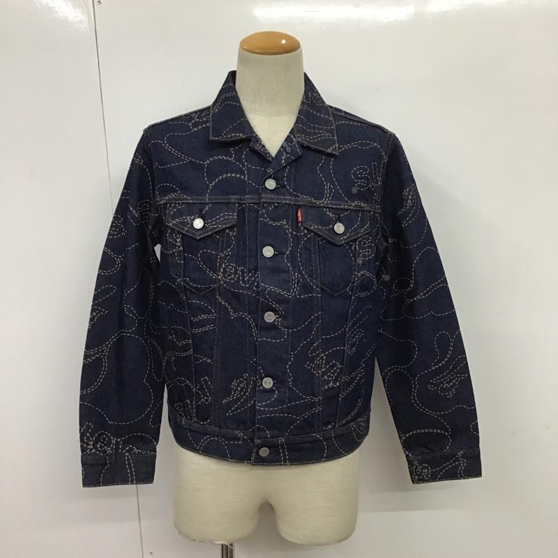 アベイシングエイプ A BATHING APE ジャケット、上着 ジャケット、ブレザー リーバイス CAMO TRUCKER JACKET デニムジャケット XS 総柄 紺 / ネイビー /  メンズ USED 古着 中古 10089060