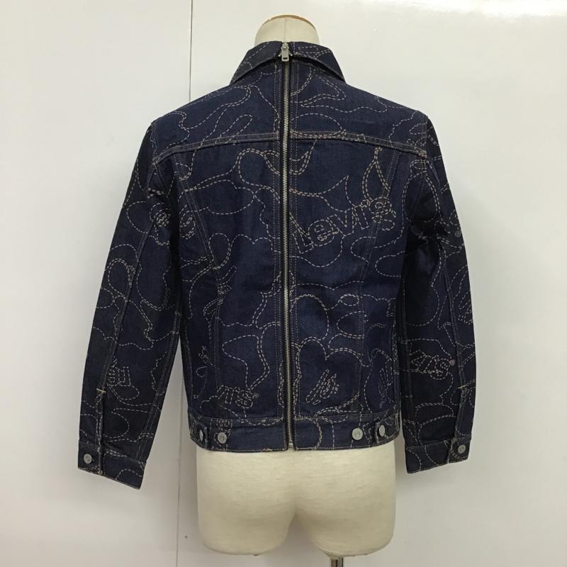 アベイシングエイプ A BATHING APE ジャケット、上着 ジャケット、ブレザー リーバイス CAMO TRUCKER JACKET デニムジャケット XS 総柄 紺 / ネイビー /  メンズ USED 古着 中古 10089060