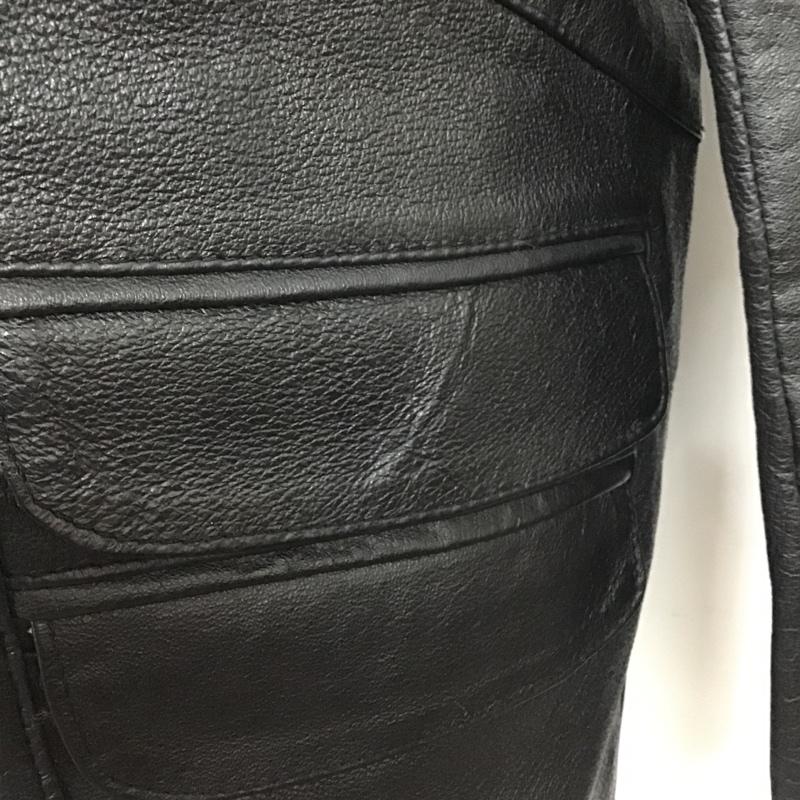 古着 USED ジャケット、上着 レザージャケット ラムレザー L 無地 黒 / ブラック /  メンズ USED 古着 中古 10089109