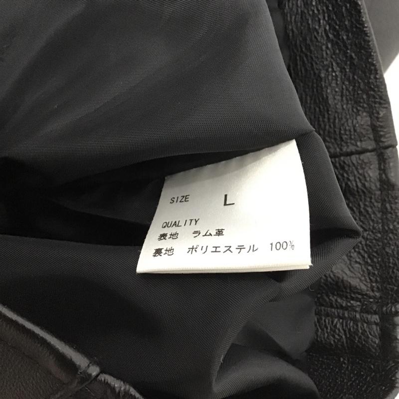 古着 USED ジャケット、上着 レザージャケット ラムレザー L 無地 黒 / ブラック /  メンズ USED 古着 中古 10089109