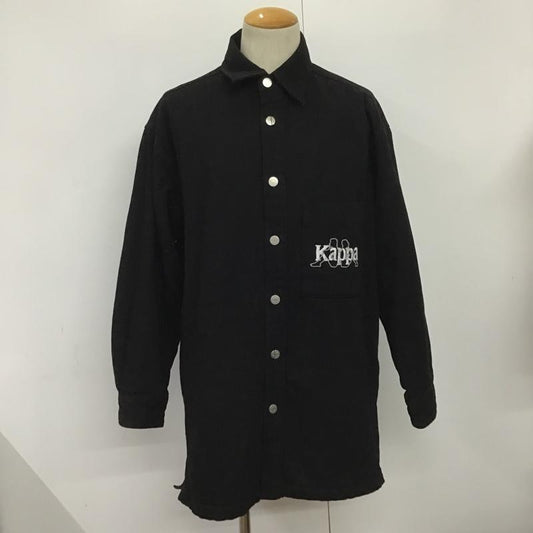 ジーユー GU ジャケット、上着 ジャケット、ブレザー 331-332809 KAPPA デニムロングシャツ S 刺繍 黒 / ブラック /  メンズ USED 古着 中古 10089112
