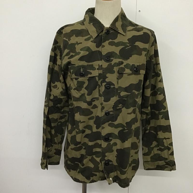 アベイシングエイプ A BATHING APE シャツ、ブラウス 長袖 バックプリント カモフラージュ柄・迷彩 茶 / ブラウン / X ベージュ / ベージュ / X カーキ / カーキ / X ダークブラウン / ダークブラウン /  メンズ USED 古着 中古 10089140