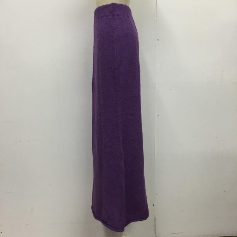 ニコアンド niko and... スカート ロングスカート ニットスカート M 無地 紫 / パープル /  レディース USED 古着 中古 10089198
