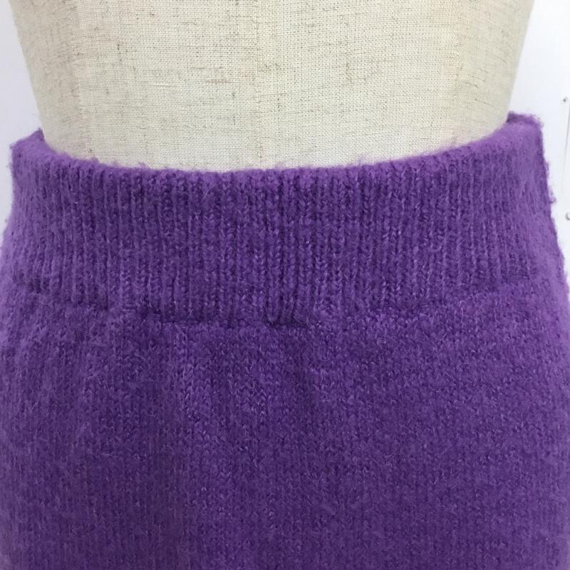 ニコアンド niko and... スカート ロングスカート ニットスカート M 無地 紫 / パープル /  レディース USED 古着 中古 10089198