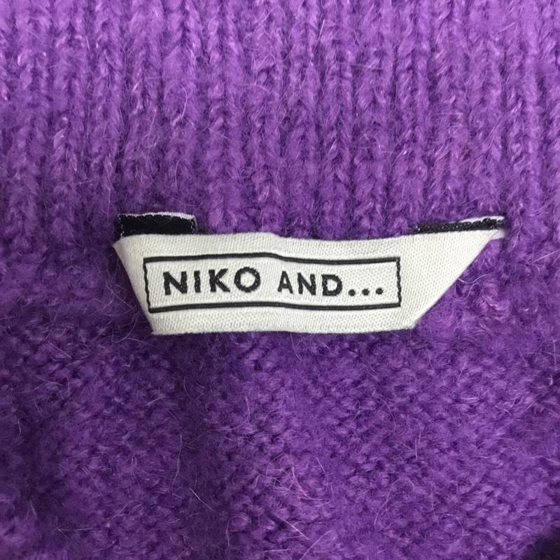 ニコアンド niko and... スカート ロングスカート ニットスカート M 無地 紫 / パープル /  レディース USED 古着 中古 10089198