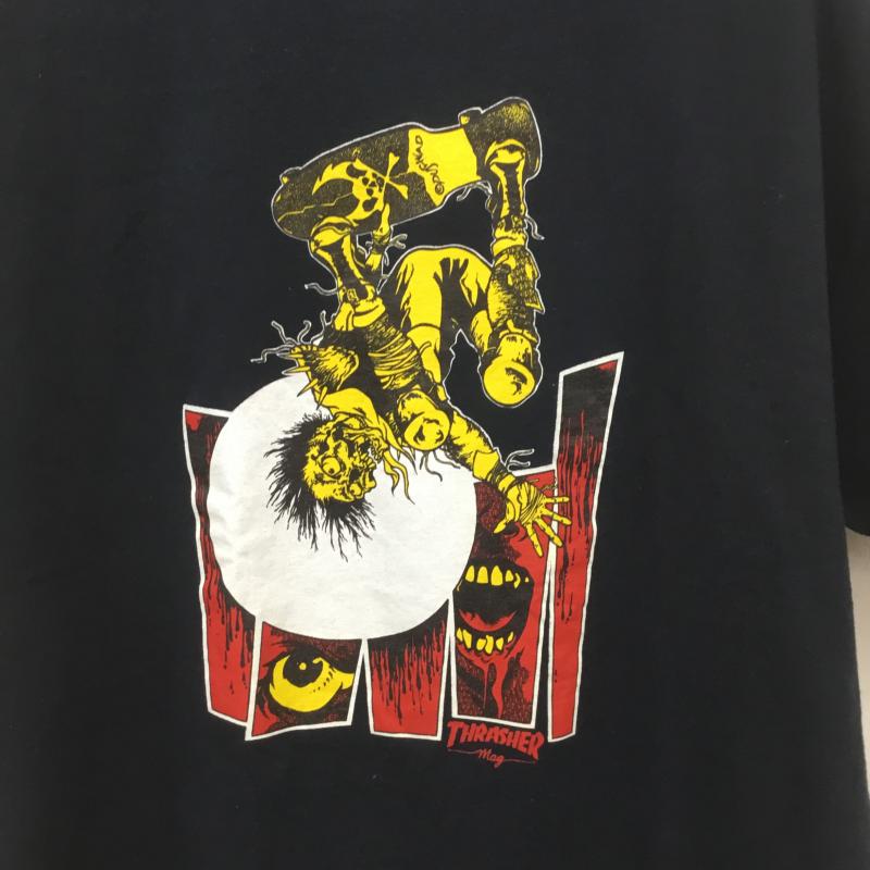 スラッシャー THRASHER Tシャツ 半袖 Pushead L プリント X キャラクター 黒 / ブラック /  メンズ USED 古着 中古 10089202