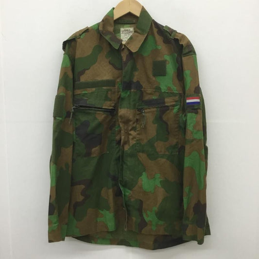 ユーズドクロージング used clothes シャツ、ブラウス 長袖 ミリタリー シャツ ジャケット フランス軍 ジップアップ カモフラージュ柄・迷彩 カーキ / カーキ /  メンズ USED 古着 中古 10089207