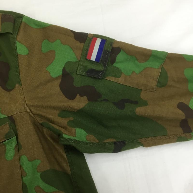 ユーズドクロージング used clothes シャツ、ブラウス 長袖 ミリタリー シャツ ジャケット フランス軍 ジップアップ カモフラージュ柄・迷彩 カーキ / カーキ /  メンズ USED 古着 中古 10089207