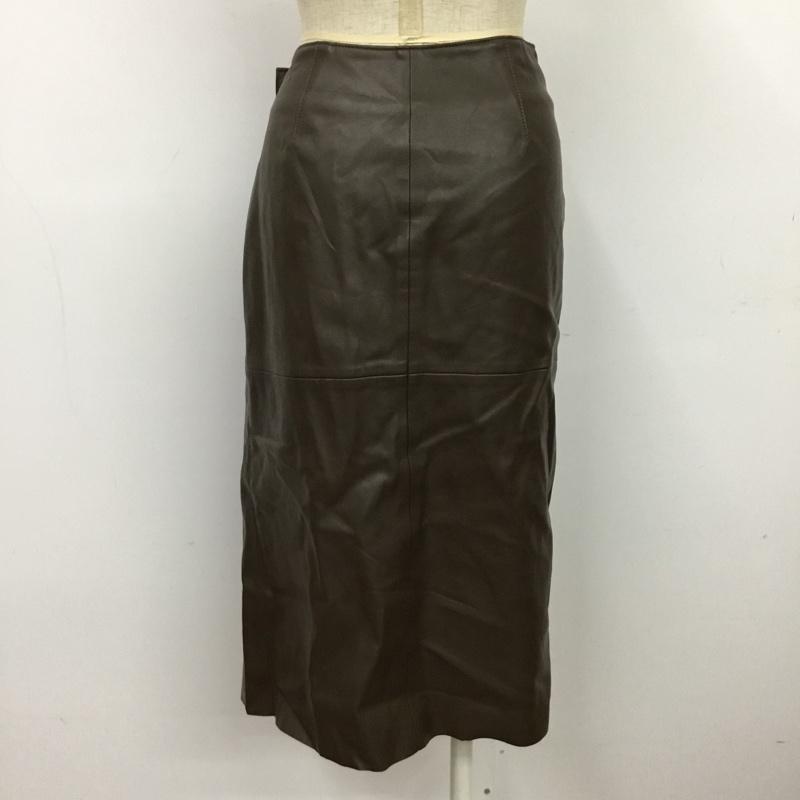 古着 USED スカート ロングスカート 34 無地 茶 / ブラウン /  レディース USED 古着 中古 10089216