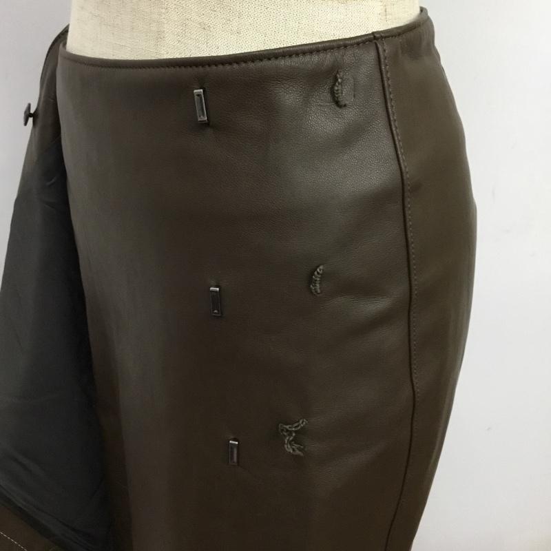 古着 USED スカート ロングスカート 34 無地 茶 / ブラウン /  レディース USED 古着 中古 10089216