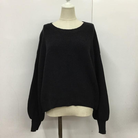 グローバルワーク GLOBAL WORK ニット、セーター 長袖 XS 無地 黒 / ブラック /  レディース USED 古着 中古 10089217