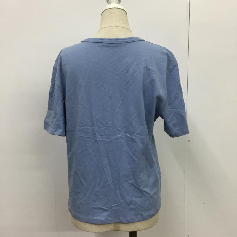 ザラ ZARA カットソー 半袖 L 無地 水色 / ライトブルー /  レディース USED 古着 中古 10089235