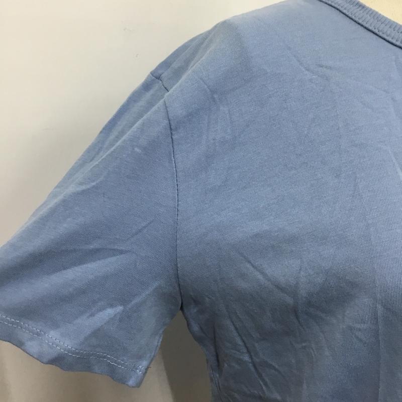 ザラ ZARA カットソー 半袖 L 無地 水色 / ライトブルー /  レディース USED 古着 中古 10089235
