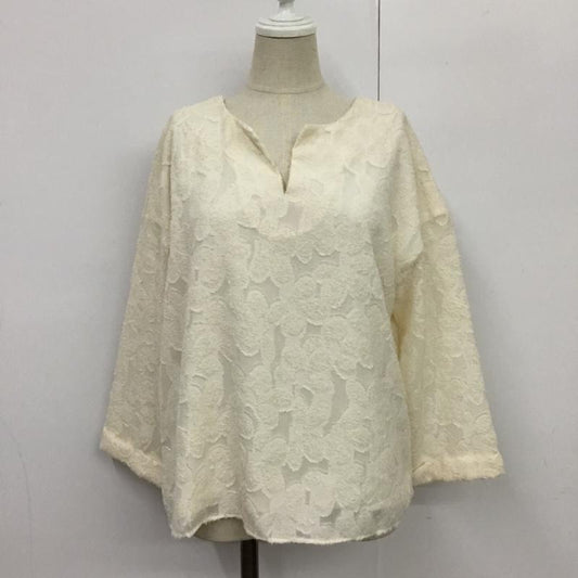 グローバルワーク GLOBAL WORK カットソー 七分袖 L 無地 白 / ホワイト /  レディース USED 古着 中古 10089236