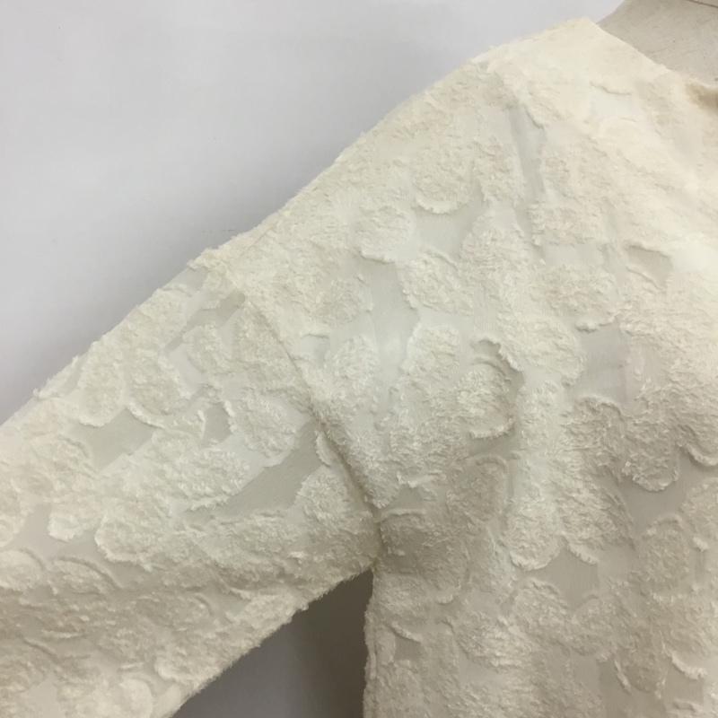 グローバルワーク GLOBAL WORK カットソー 七分袖 L 無地 白 / ホワイト /  レディース USED 古着 中古 10089236