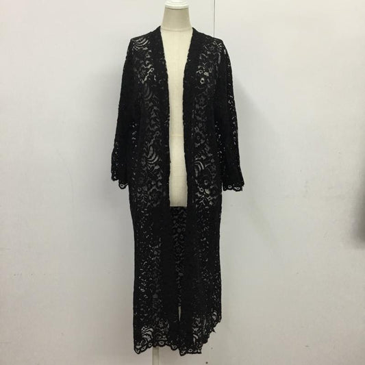 アズールバイマウジー AZUL BY MOUSSY カーディガン 七分袖 FREE 無地 黒 / ブラック /  レディース USED 古着 中古 10089254