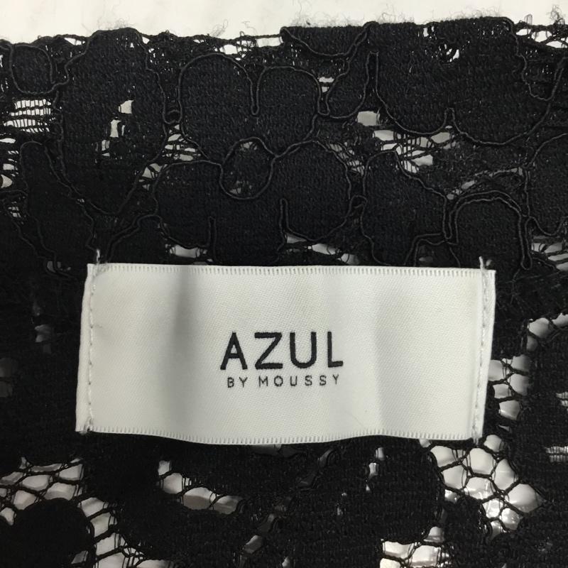 アズールバイマウジー AZUL BY MOUSSY カーディガン 七分袖 FREE 無地 黒 / ブラック /  レディース USED 古着 中古 10089254