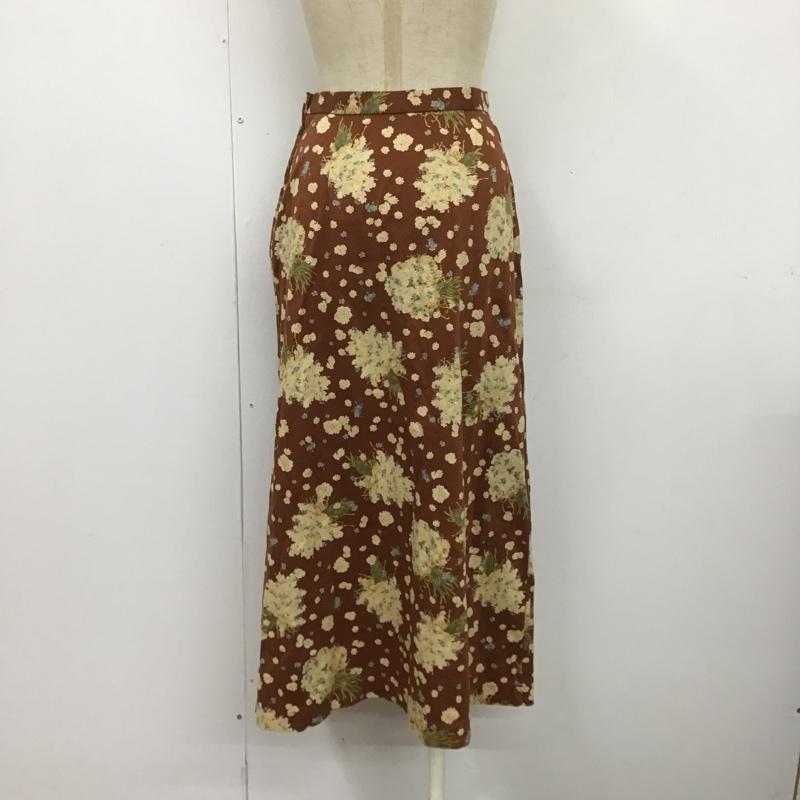 ピンクハウス PINK HOUSE スカート ロングスカート P011ZUAL49 M 花柄 茶 / ブラウン /  レディース USED 古着 中古 10089304