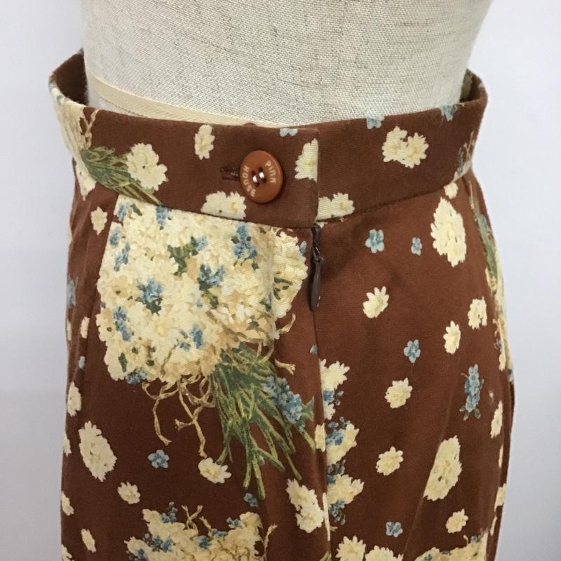 ピンクハウス PINK HOUSE スカート ロングスカート P011ZUAL49 M 花柄 茶 / ブラウン /  レディース USED 古着 中古 10089304