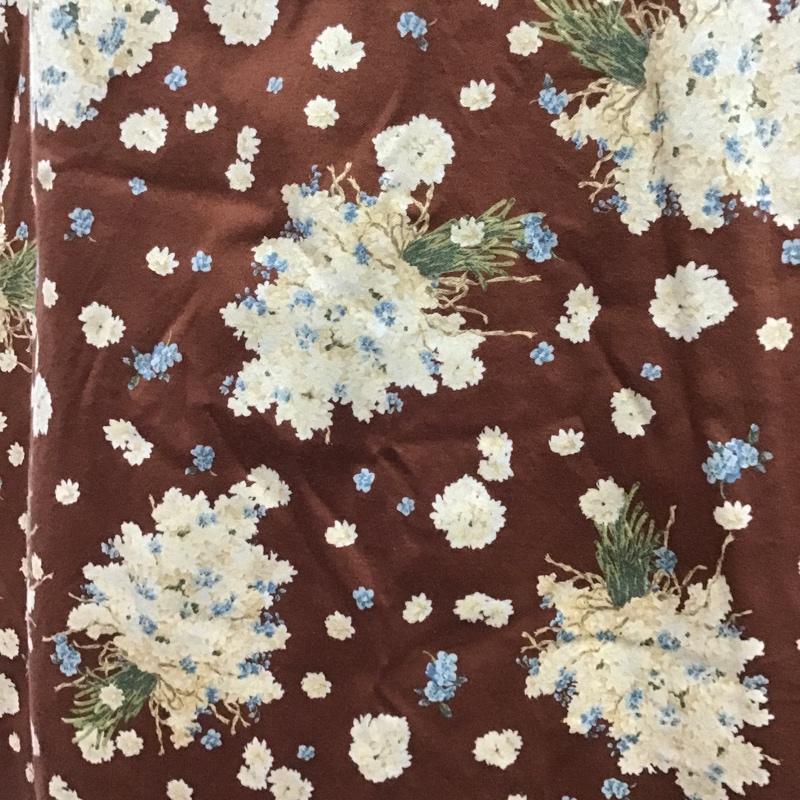 ピンクハウス PINK HOUSE スカート ロングスカート P011ZUAL49 M 花柄 茶 / ブラウン /  レディース USED 古着 中古 10089304