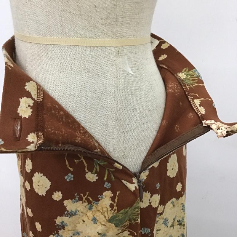ピンクハウス PINK HOUSE スカート ロングスカート P011ZUAL49 M 花柄 茶 / ブラウン /  レディース USED 古着 中古 10089304