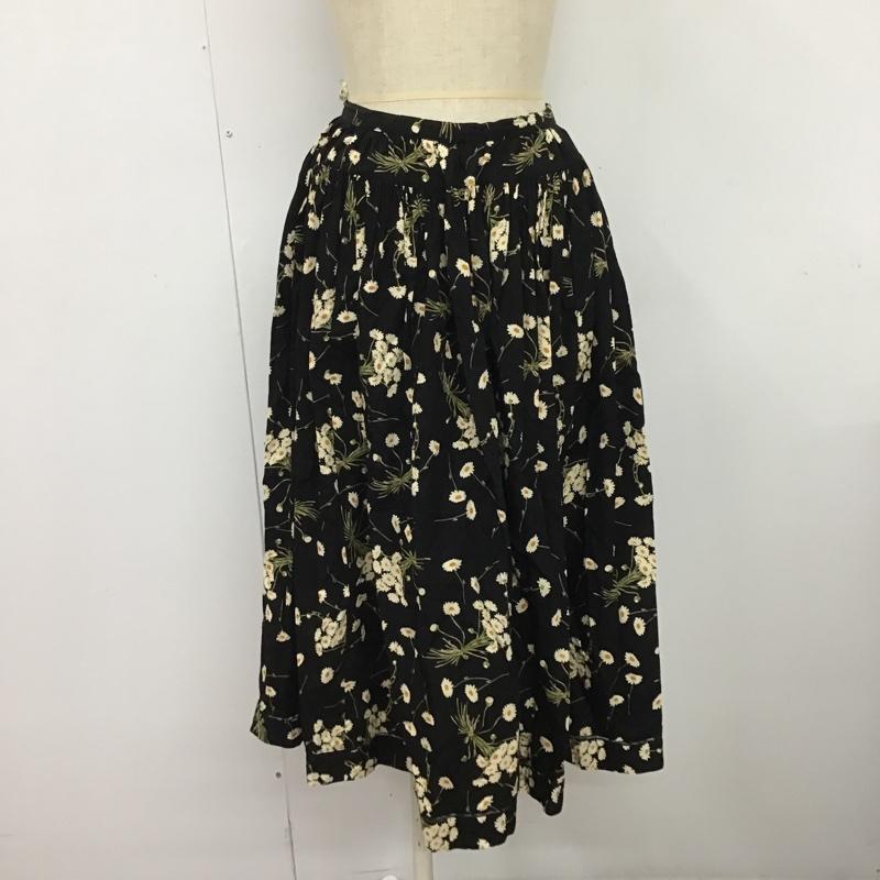 ピンクハウス PINK HOUSE スカート ロングスカート P0114FS05 花柄 黒 / ブラック /  レディース USED 古着 中古 10089305