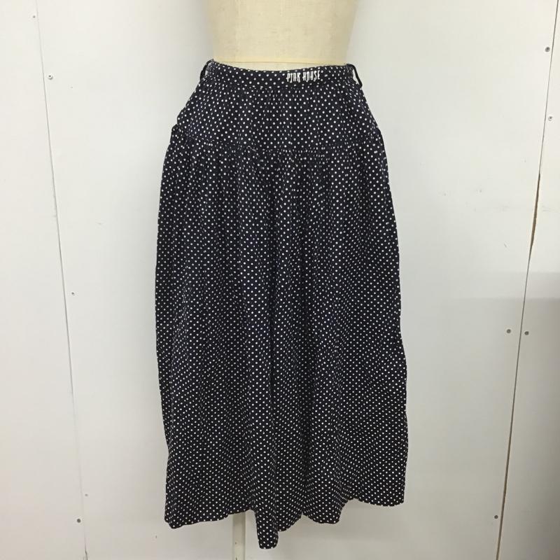 ピンクハウス PINK HOUSE スカート ロングスカート P0152UAL50 水玉 ドット 紺 / ネイビー / X 白 / ホワイト /  レディース USED 古着 中古 10089306