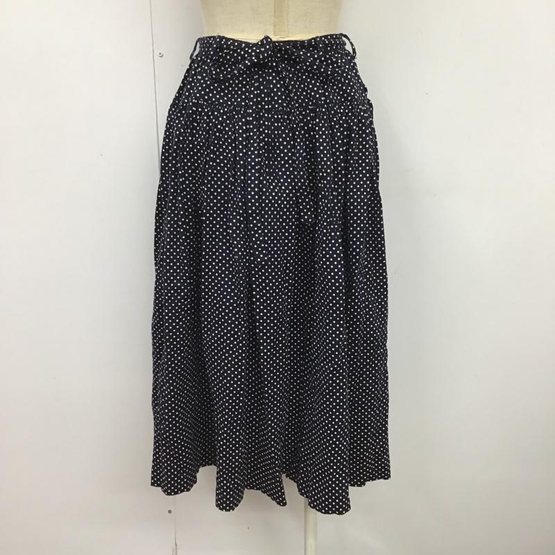 ピンクハウス PINK HOUSE スカート ロングスカート P0152UAL50 水玉 ドット 紺 / ネイビー / X 白 / ホワイト /  レディース USED 古着 中古 10089306