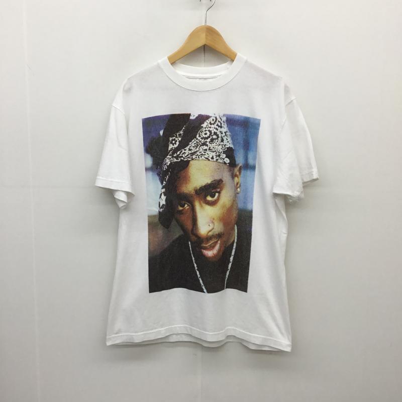 インソニア Insonnia Tシャツ 半袖 2PAC Tupac　USED加工 FREE プリント 白 / ホワイト /  メンズ USED 古着 中古 10089314