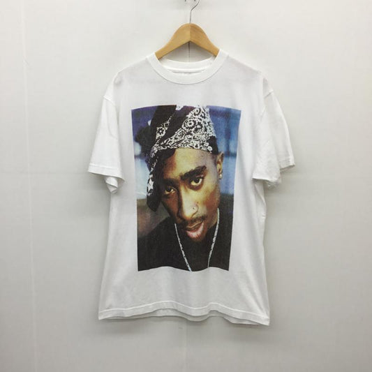 インソニア Insonnia Tシャツ 半袖 2PAC Tupac　USED加工 FREE プリント 白 / ホワイト /  メンズ USED 古着 中古 10089314