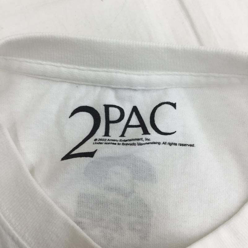 インソニア Insonnia Tシャツ 半袖 2PAC Tupac　USED加工 FREE プリント 白 / ホワイト /  メンズ USED 古着 中古 10089314