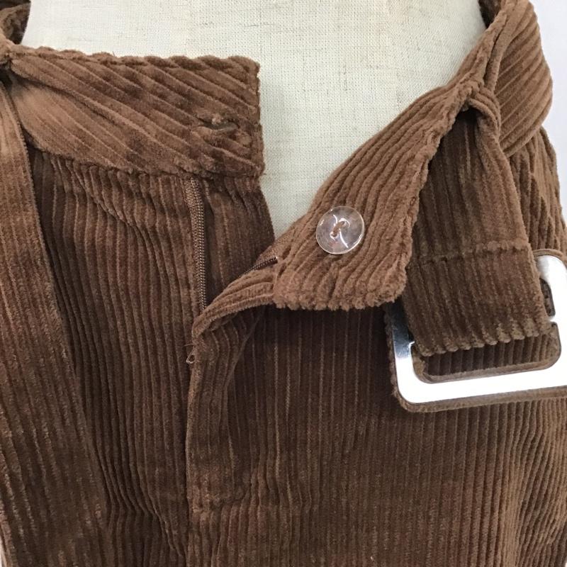 ザラティーアールエフ ZARA TRF スカート ロングスカート 7901 950 700 コーデュロイ ベルト付き XS 無地 茶 / ブラウン /  レディース USED 古着 中古 10089364