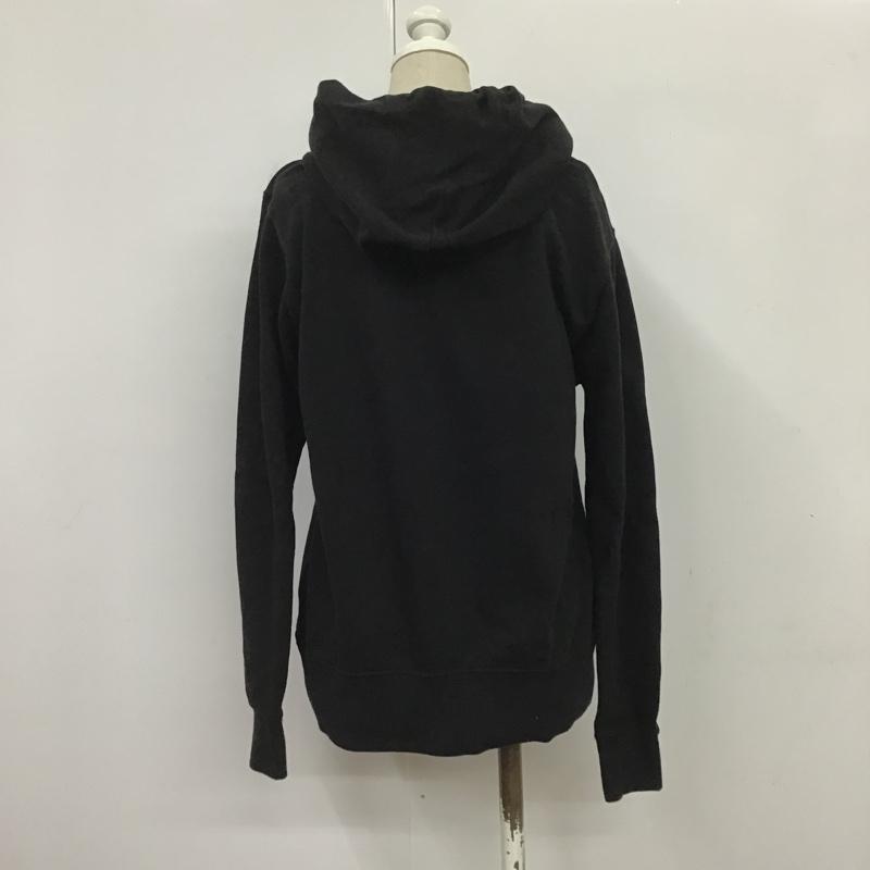 チャンピオン Champion パーカー 長袖 CWSN110 スウェット プルオーバー L ロゴ、文字 黒 / ブラック /  レディース USED 古着 中古 10089393